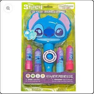 Disney Stitch Mirror and Lip Balm Set